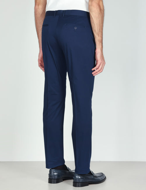 Pantaloni tinta unita in cotone stretch