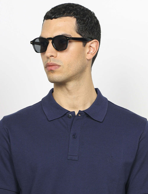 Polo in cotone tinta unita |Colore:Blu