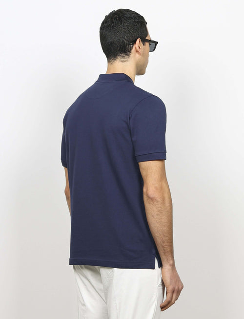 Polo in cotone tinta unita |Colore:Blu