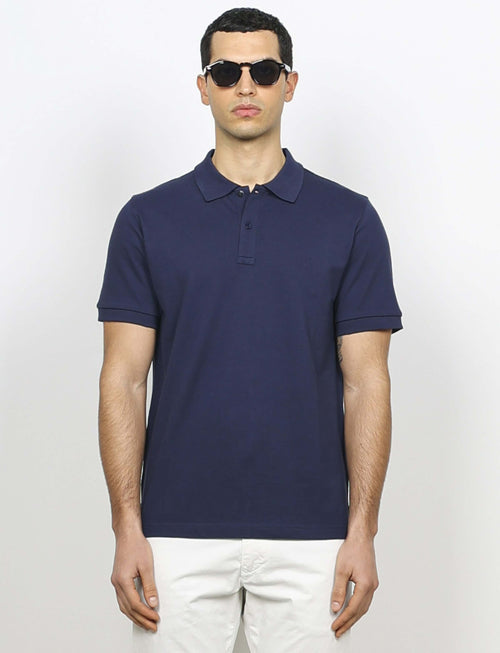 Polo in cotone tinta unita |Colore:Blu