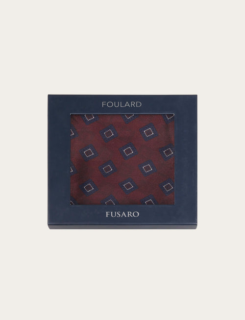 Foulard fantasia geometrica all over_Luigi Fusaro