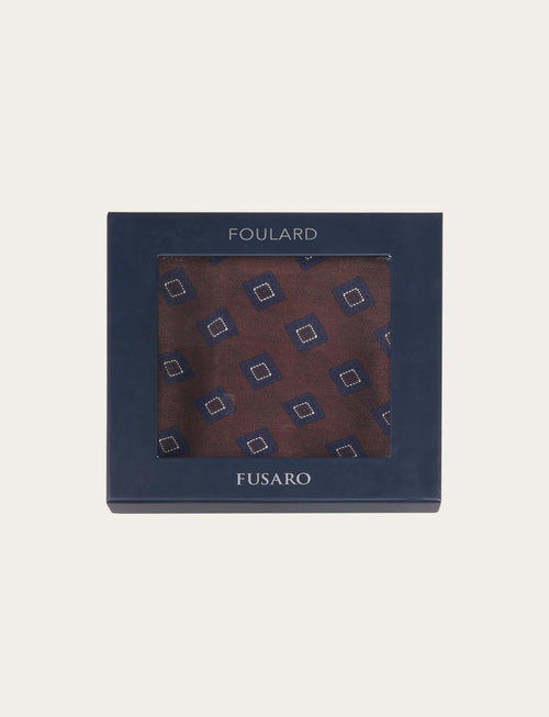 Foulard fantasia geometrica all over_Luigi Fusaro
