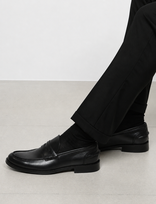 Pantaloni classici tinta unita |Colore:Nero