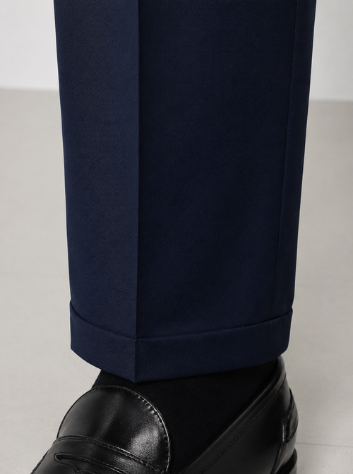 Pantaloni classici tinta unita |Colore:Blu