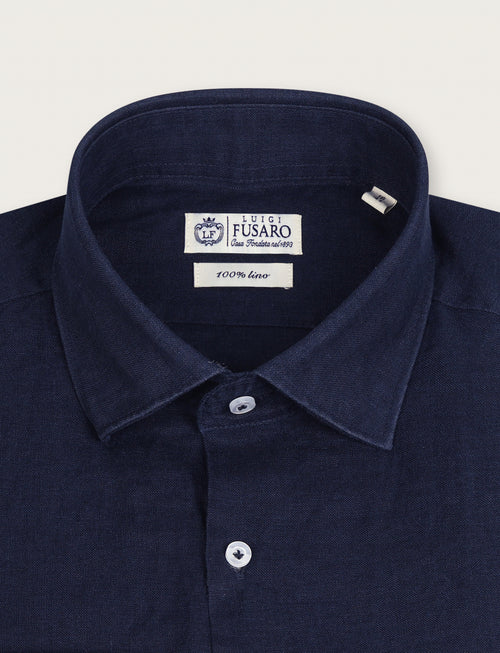 Camicia in lino 100% |Colore:Blu