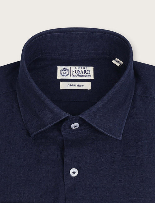 Camicia in lino 100% |Colore:Blu