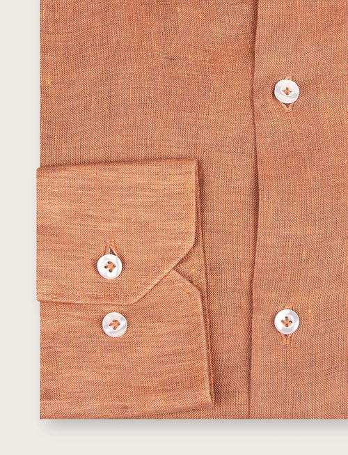 Camicia in lino 100% |Colore:Arancio