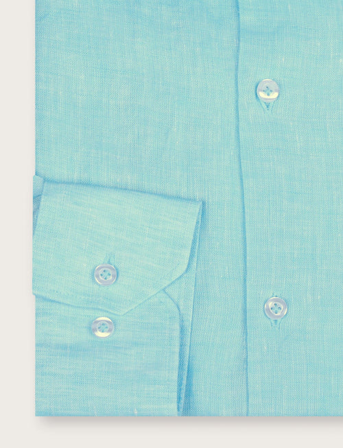 Camicia in lino 100% |Colore:Turchese