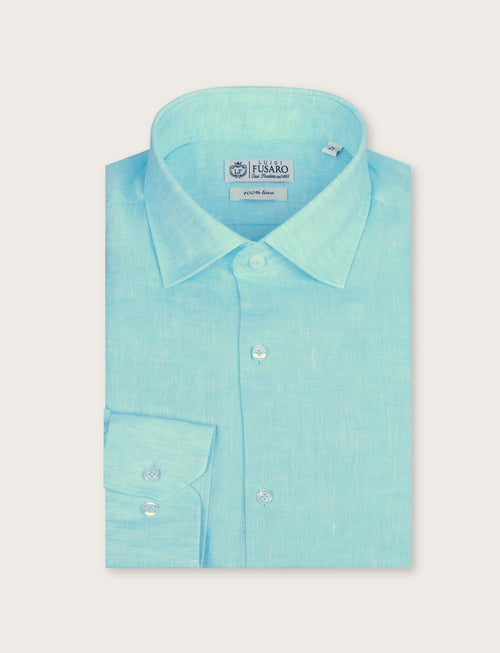 Camicia in lino 100% |Colore:Turchese