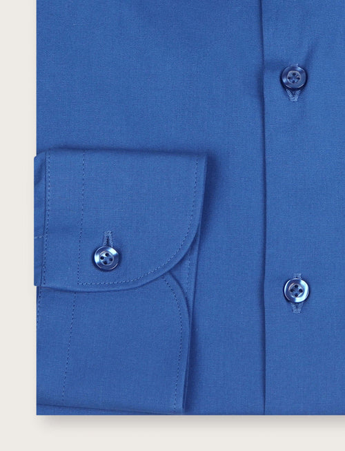 Camicia in cotone stretch tinta unita_Luigi Fusaro