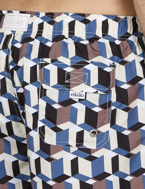 Costume da bagno fantasia geometrica 3D_Luigi Fusaro