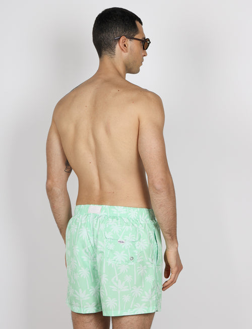 Costume da bagno fantasia palme tropicali |Colore:Verde