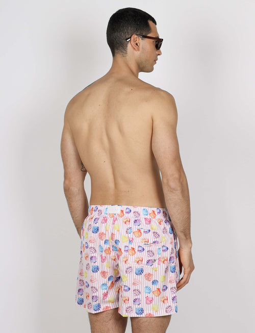 Costume da bagno conchiglie e righe rosa_Luigi Fusaro