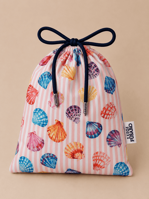Costume da bagno conchiglie e righe rosa_Luigi Fusaro