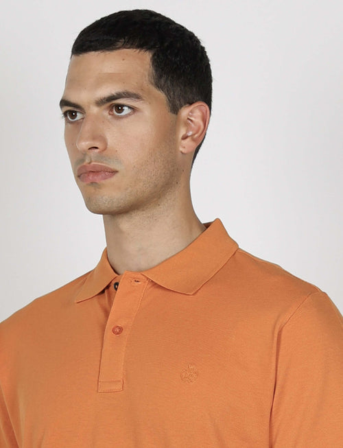 Polo in cotone tinta unita |Colore:Arancio