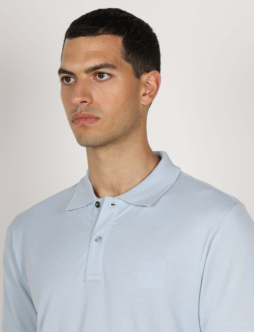 Polo in cotone tinta unita |Colore:Celeste