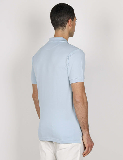 Polo in cotone tinta unita |Colore:Celeste