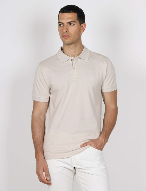 Polo in cotone tinta unita |Colore:Beige