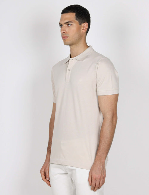 Polo in cotone tinta unita |Colore:Beige