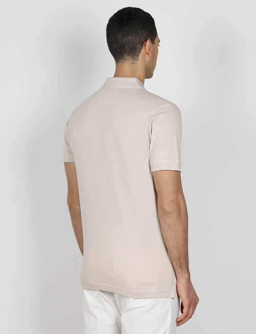 Polo in cotone tinta unita |Colore:Beige