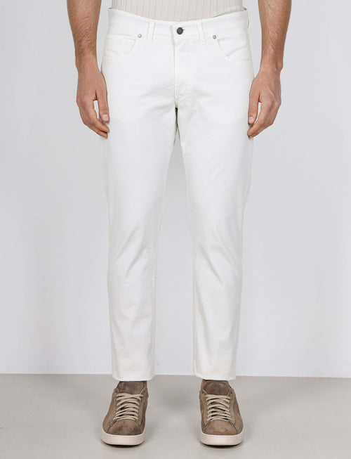 Pantaloni cinque tasche in cotone nido d'ape_Luigi Fusaro