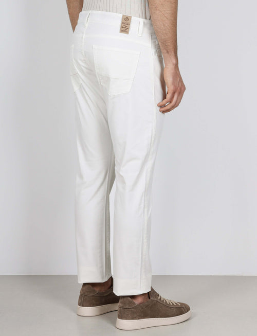 Pantaloni cinque tasche in cotone nido d'ape_Luigi Fusaro