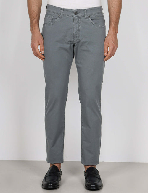 Pantaloni cinque tasche in cotone nido d'ape_Luigi Fusaro