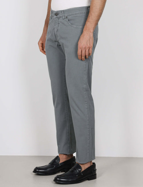 Pantaloni cinque tasche in cotone nido d'ape_Luigi Fusaro