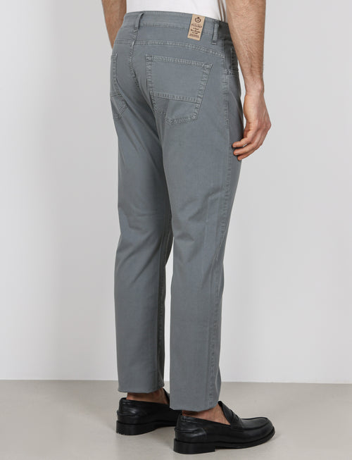 Pantaloni cinque tasche in cotone nido d'ape |Colore:Grigio medio