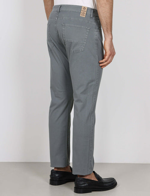 Pantaloni cinque tasche in cotone nido d'ape_Luigi Fusaro