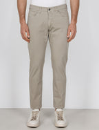 Pantaloni cinque tasche in cotone nido d'ape |Colore:Fango