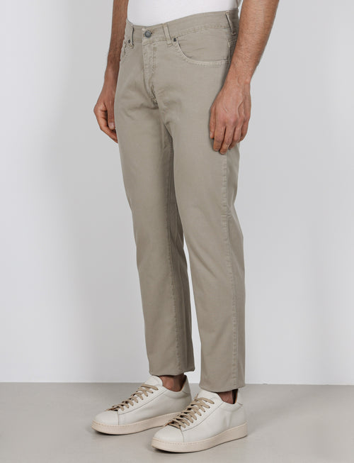 Pantaloni cinque tasche in cotone nido d'ape |Colore:Fango