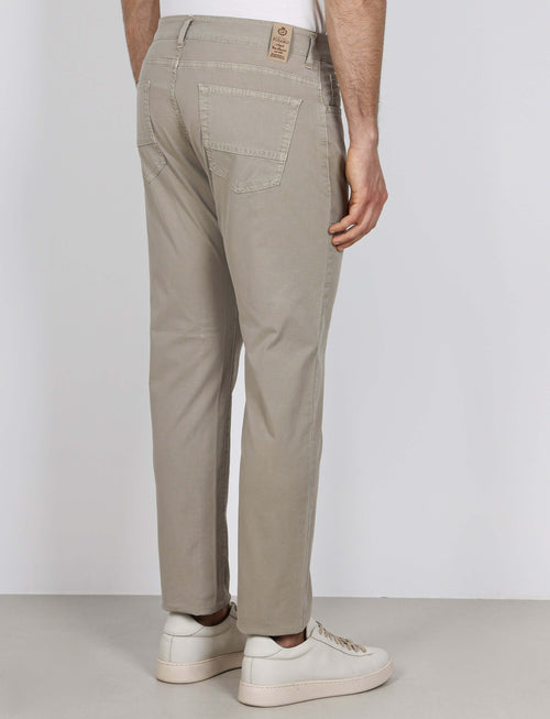 Pantaloni cinque tasche in cotone nido d'ape_Luigi Fusaro