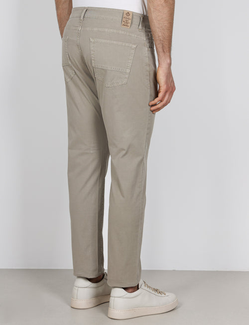 Pantaloni cinque tasche in cotone nido d'ape |Colore:Fango