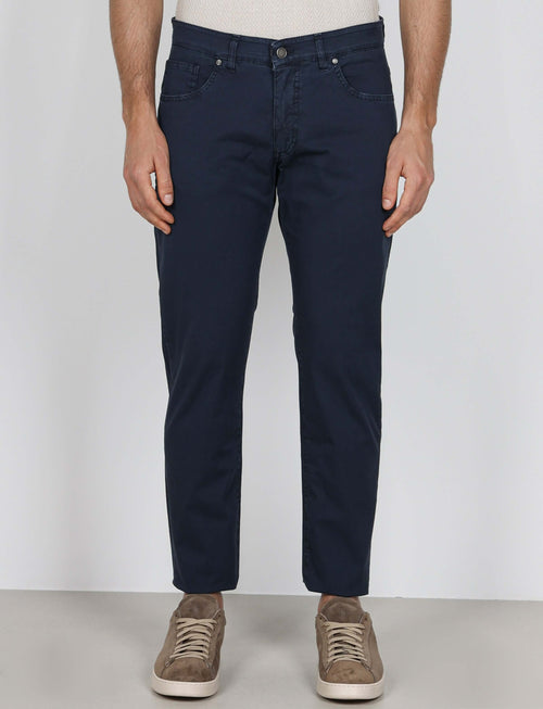 Pantaloni cinque tasche in cotone nido d'ape_Luigi Fusaro