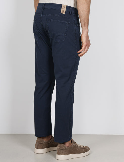 Pantaloni cinque tasche in cotone nido d'ape |Colore:Blu