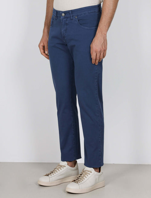 Pantaloni cinque tasche in cotone nido d'ape_Luigi Fusaro