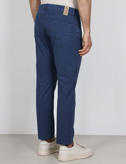 Pantaloni cinque tasche in cotone nido d'ape_Luigi Fusaro