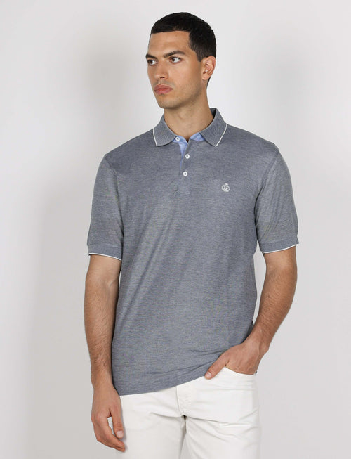 Polo in cotone nido d'ape_Luigi Fusaro