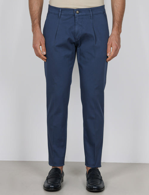 Pantaloni con pinces in cotone elasticizzato |Colore:Lavagna