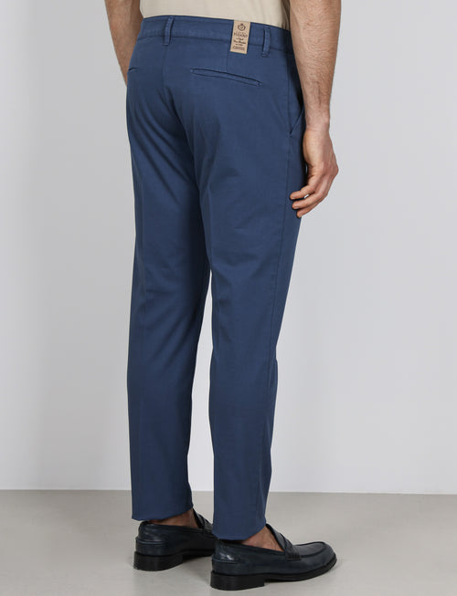 Pantaloni con pinces in cotone elasticizzato |Colore:Lavagna