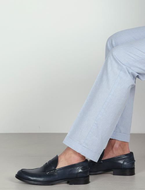 Pantalaccio con coulisse in cotone stretch |Colore:Celeste