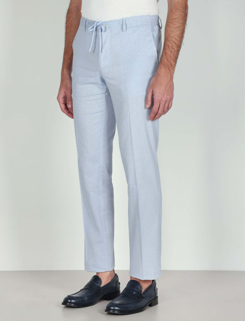 Pantalaccio con coulisse in cotone stretch_Luigi Fusaro