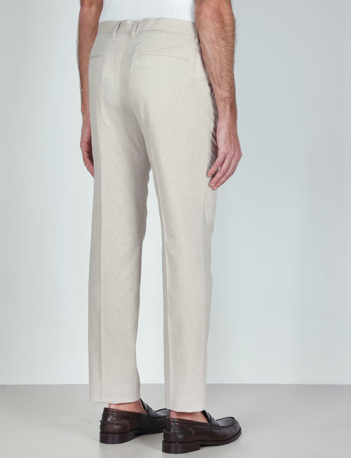 Pantalaccio con coulisse in cotone stretch |Colore:Beige