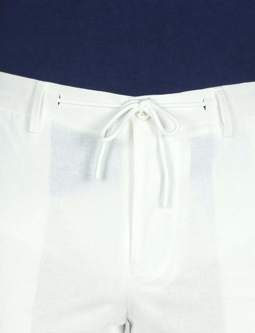 Pantalaccio con coulisse in cotone stretch_Luigi Fusaro