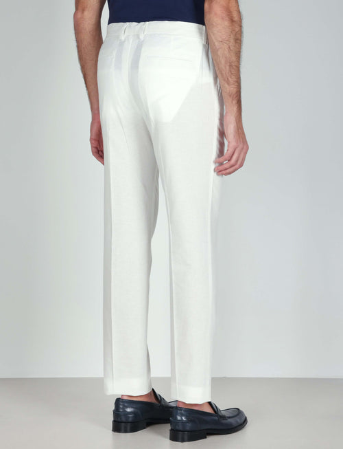 Pantalaccio con coulisse in cotone stretch_Luigi Fusaro