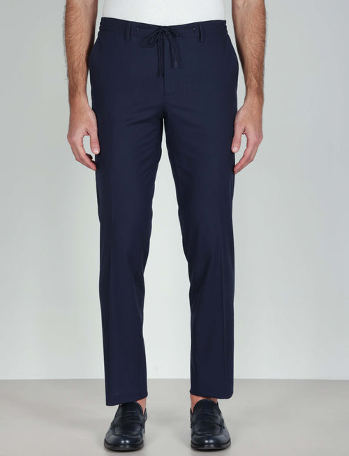 Pantalaccio con coulisse in cotone stretch_Luigi Fusaro