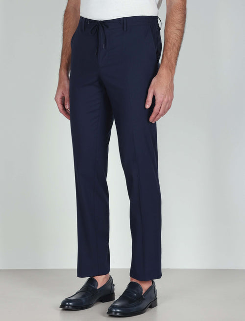 Pantalaccio con coulisse in cotone stretch_Luigi Fusaro