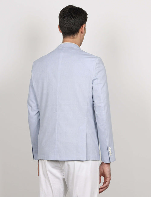 Giacca tinta unita in cotone stretch Drop 7_Luigi Fusaro