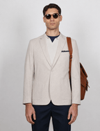 Giacca tinta unita in cotone stretch Drop 7_Luigi Fusaro